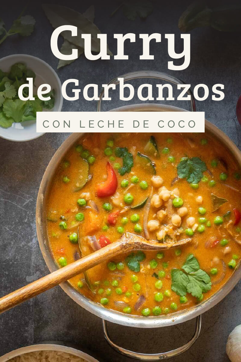 Curry de Garbanzos con Leche de coco Nómadas Gourmet