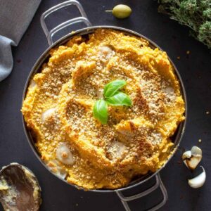 Vegan Baked Polenta Recipe with Tofu Ragout