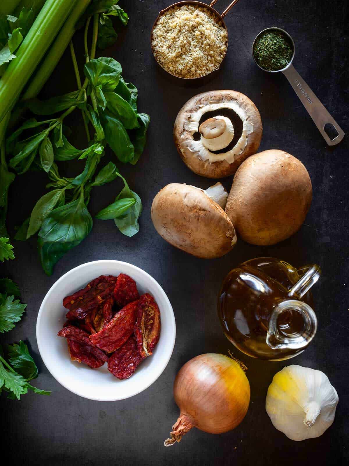 stuffed portobello mushrooms recipe ingredients shot