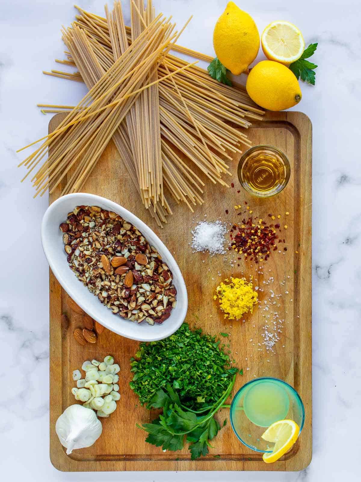 Lemony Spaghetti Ingredients