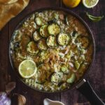 risotto de verduras y zucchini.