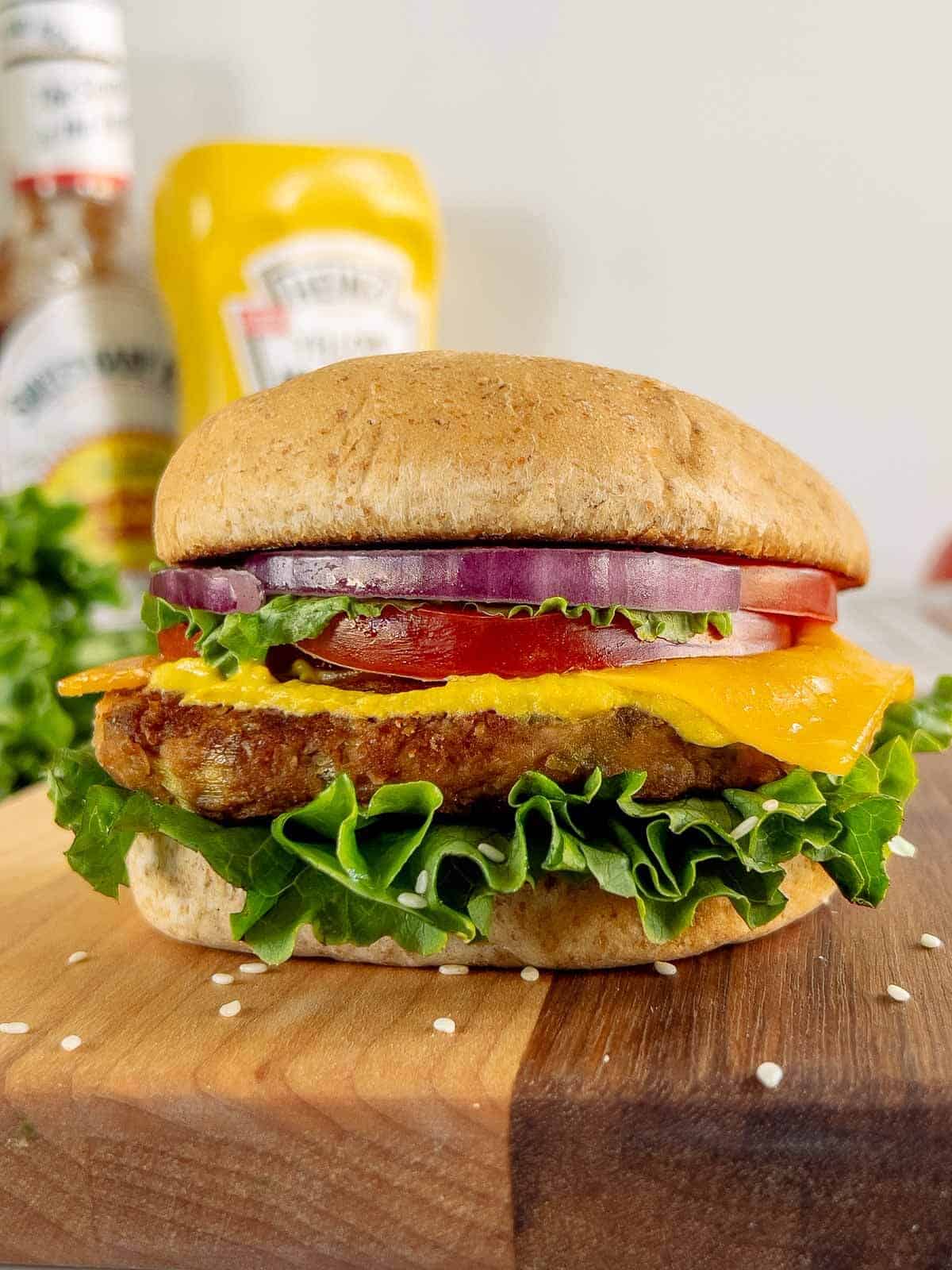Seguro Impresionante bosquejo Hamburguesa de Garbanzos (hamburguesa vegana)