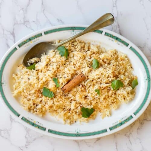 Como hacer arroz de coliflor | Nómadas Gourmet