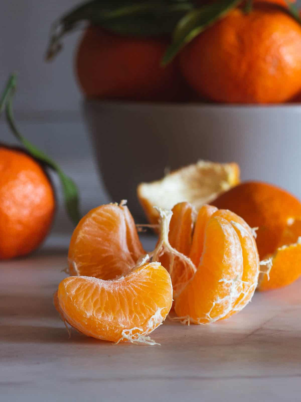 mandarinas en gajos.