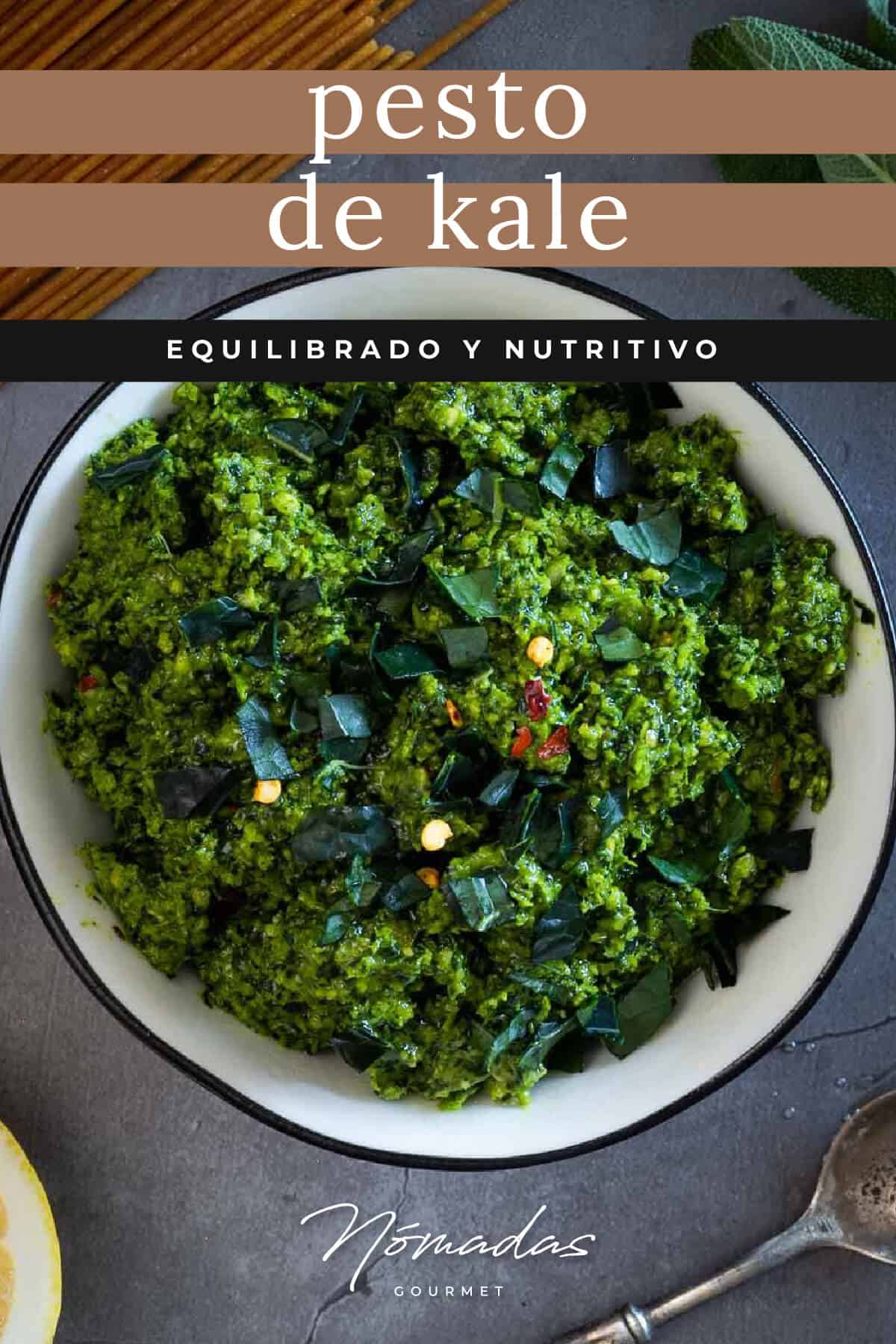 Pesto de Kale Vegano (Saludable, Fácil y Rápido) Nómadas Gourmet