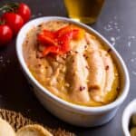 hummus de pimiento rojo featured.