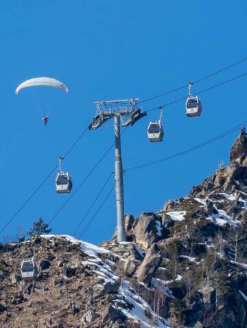 teleférico a la aiguille du midi.