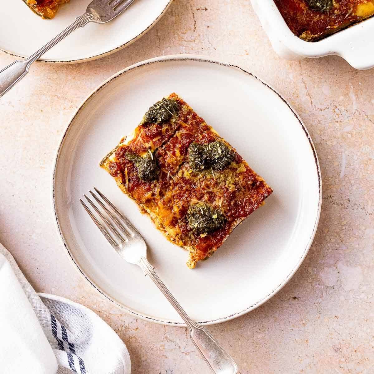 carátula de Lasaña de Calabacín y Verduras.