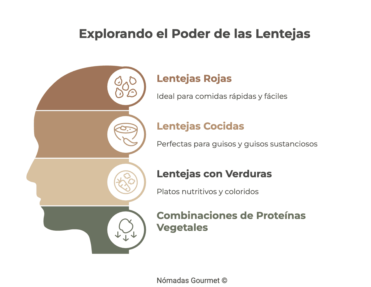 infografía sobre cómo seleccionar las lentejas para las recetas.